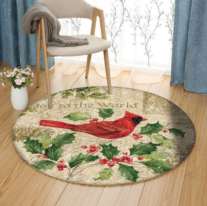 Cardinal Christmas NN1910014TM Round Carpet