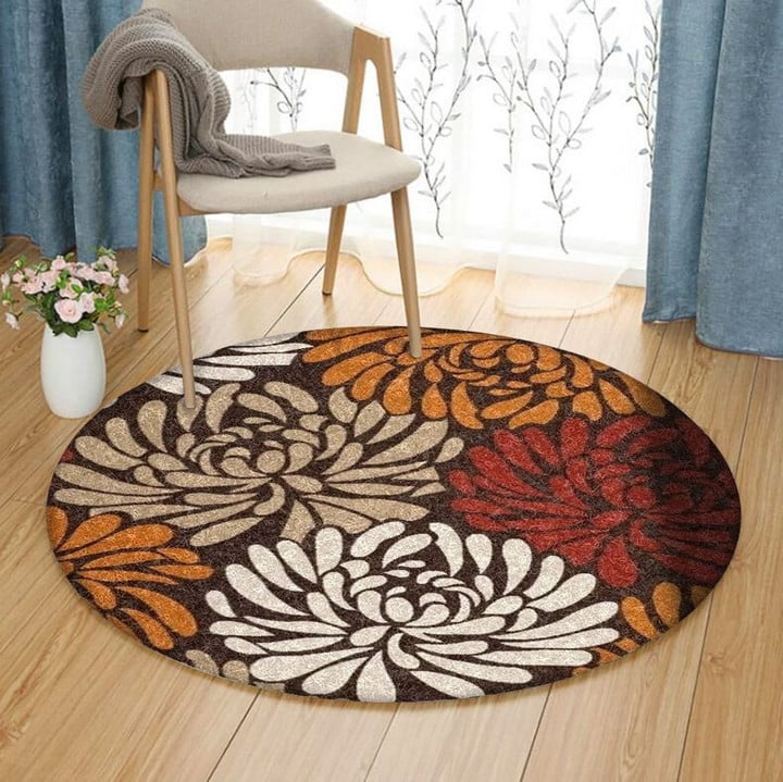 Chrysanthemum HM1910025TM Round Carpet