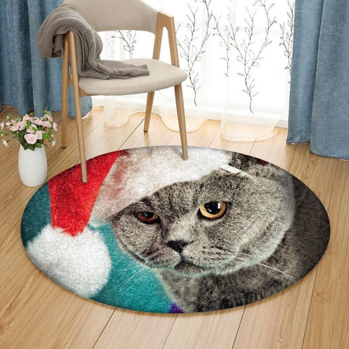 Cat Christmas TT1311022TM Round Carpet
