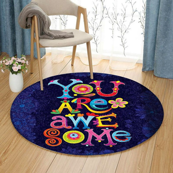 You Are Awesome NP1511002RR Round Carpet