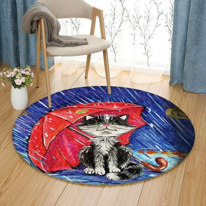 Cat Deixa Chover HM1911019TM Round Carpet