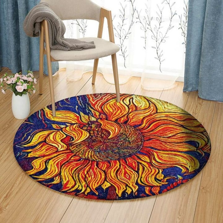 Sunflower 3 VD1810011RR Round Carpet