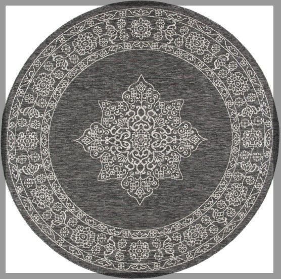 Black Vintage CLA1610013RR Round Carpet