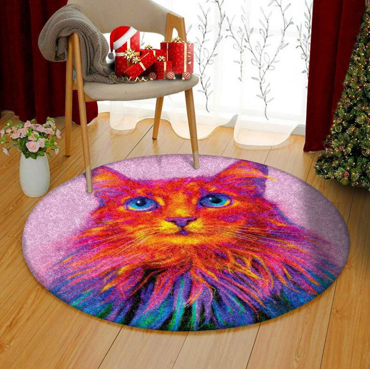 Hippie Cat DT0611069TM Round Carpet