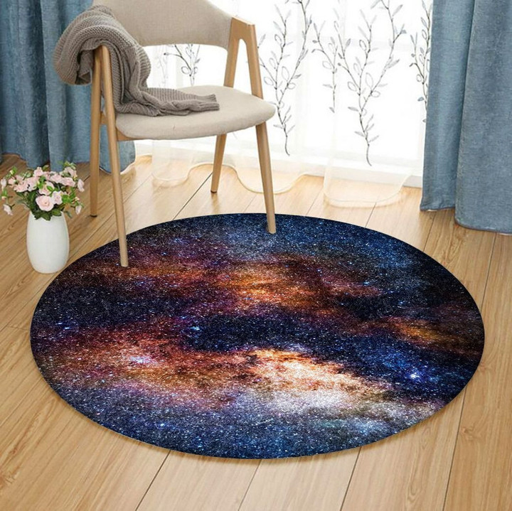 Milky Way Universe Galaxy Space VD1111086RR Round Carpet