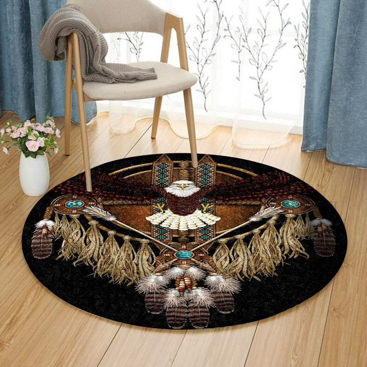 Native American Eagle HM1312082TM Round Carpet