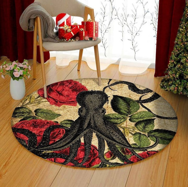 Octopus And Rose CG2510067TM Round Carpet
