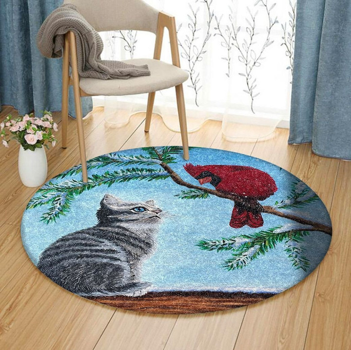 Cat And Cardinal AA1811039TM Round Carpet
