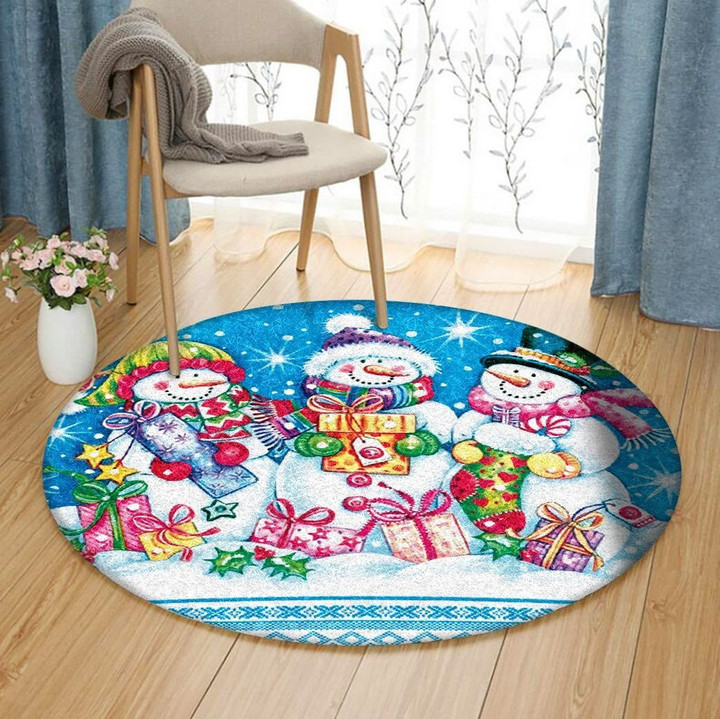 Snowman Christmas CG0912053TM Round Carpet