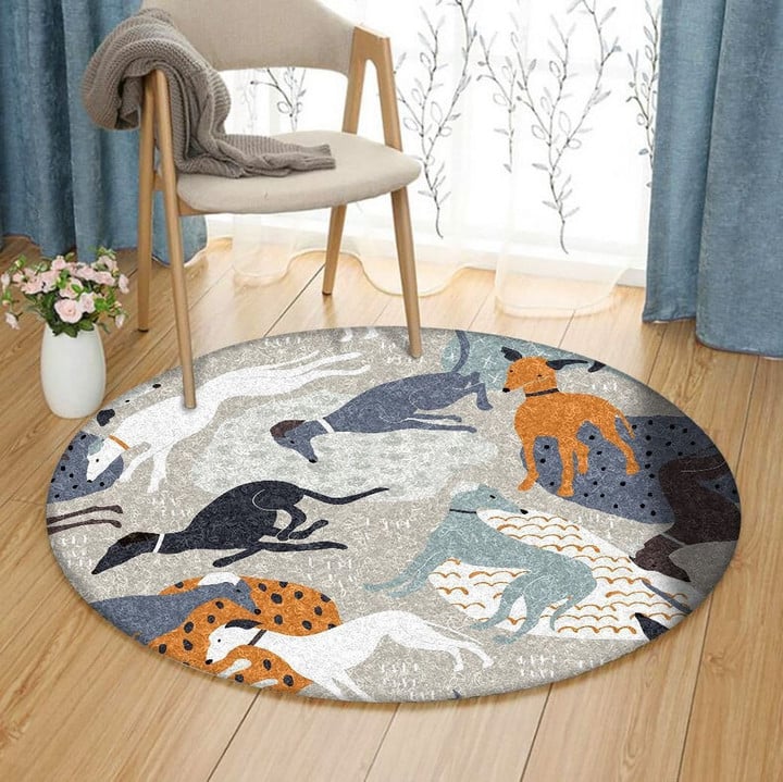 Greyhounds NT1909067C Round Carpet