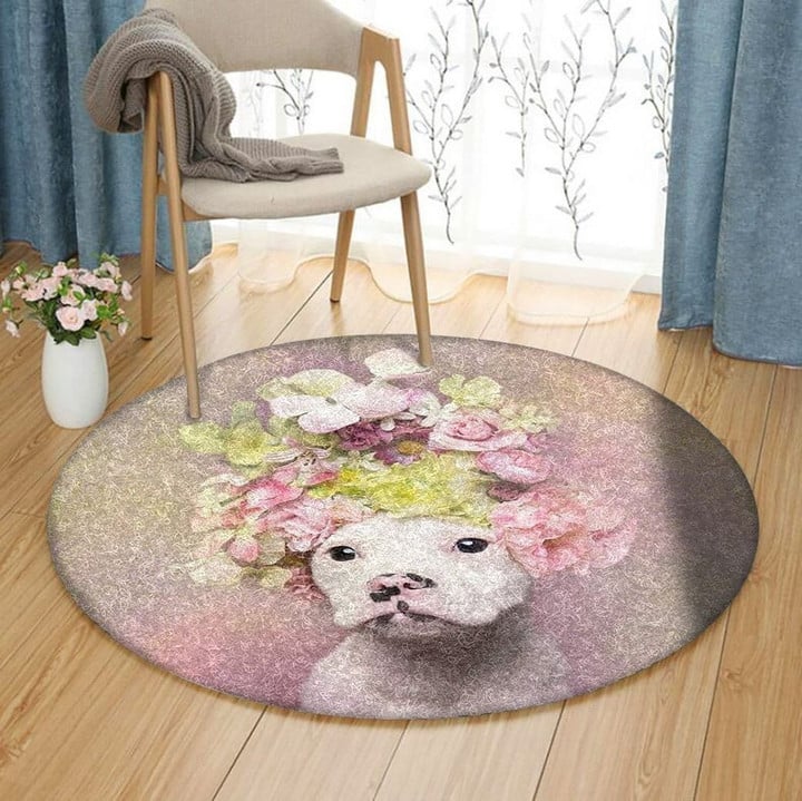 Pitbull Flower NT3012142RR Round Carpet