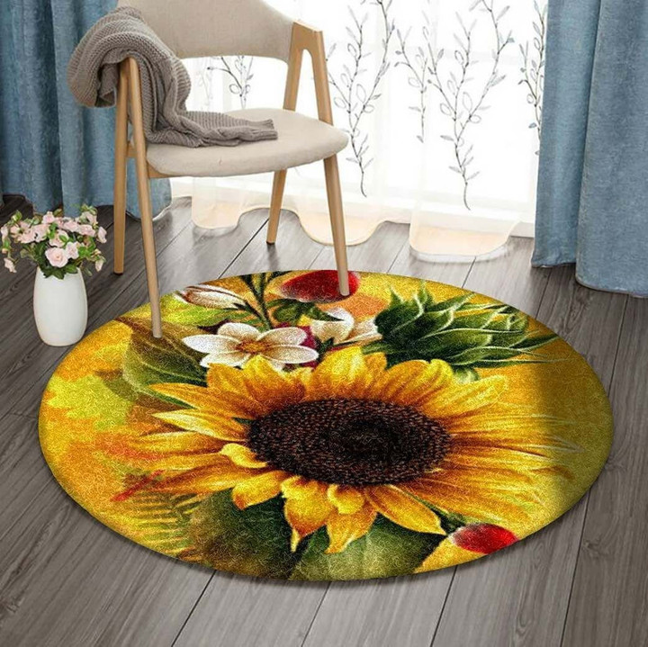 Sunflower HN060973RR Round Carpet