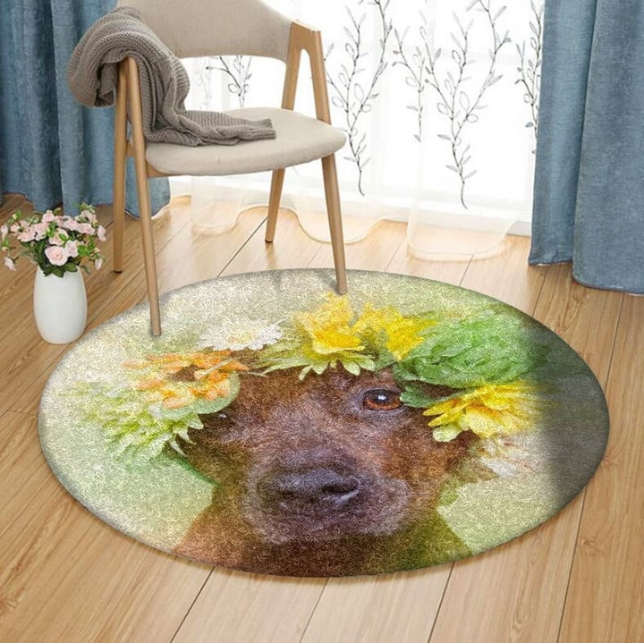 Pitbull Flower NT3012131RR Round Carpet