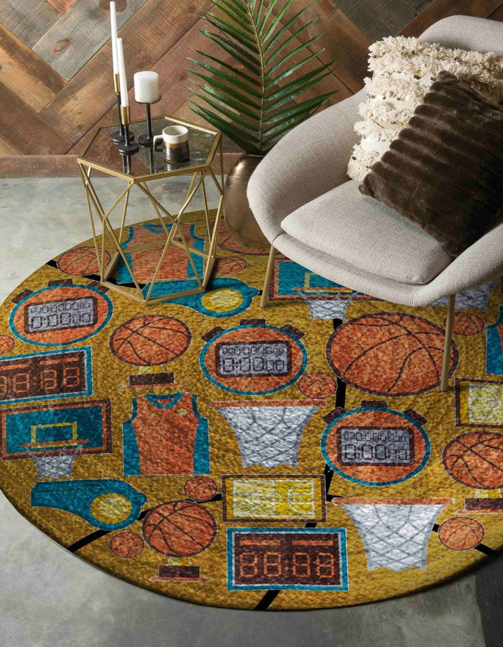 Basketball CNT080904 Round Carpet