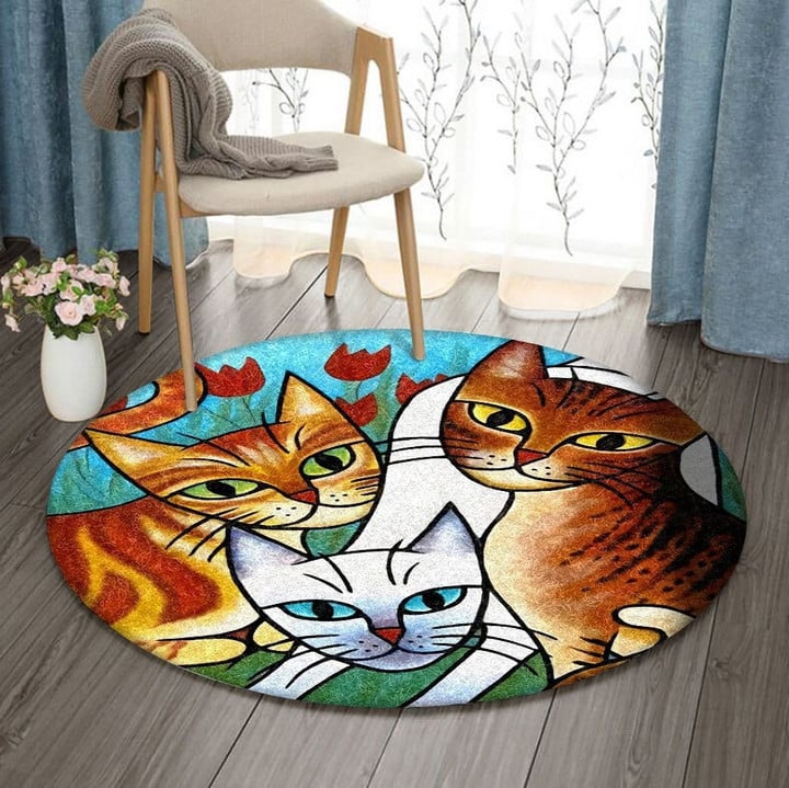 Cats HN3009026RR Round Carpet