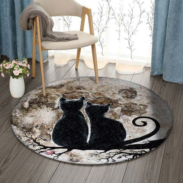 Black Cat Bt070909RR Round Carpet