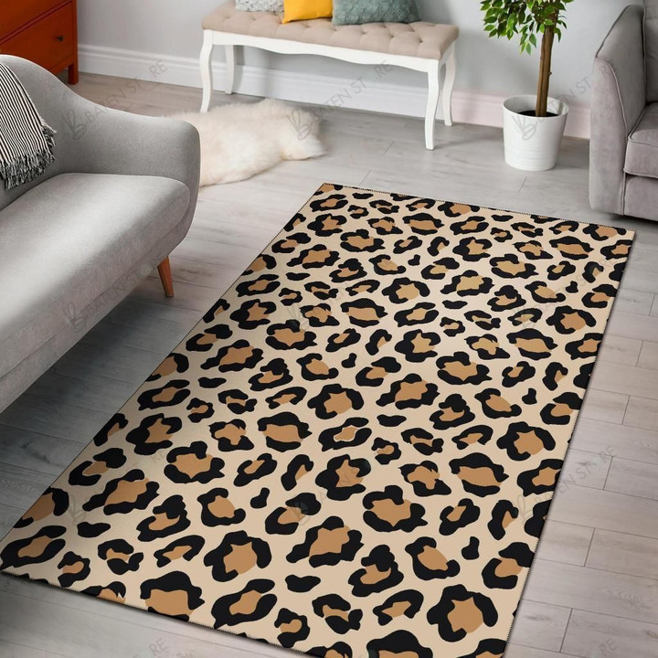Leopard Pattern 3D Printed Area Rug Home Decor