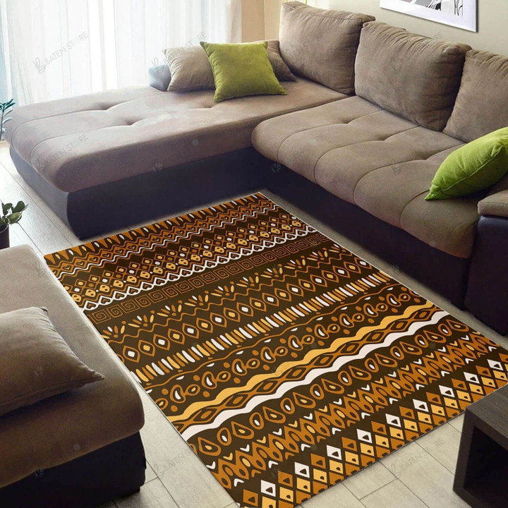 Brown Special Sign Design African American Area Rug Home Decor