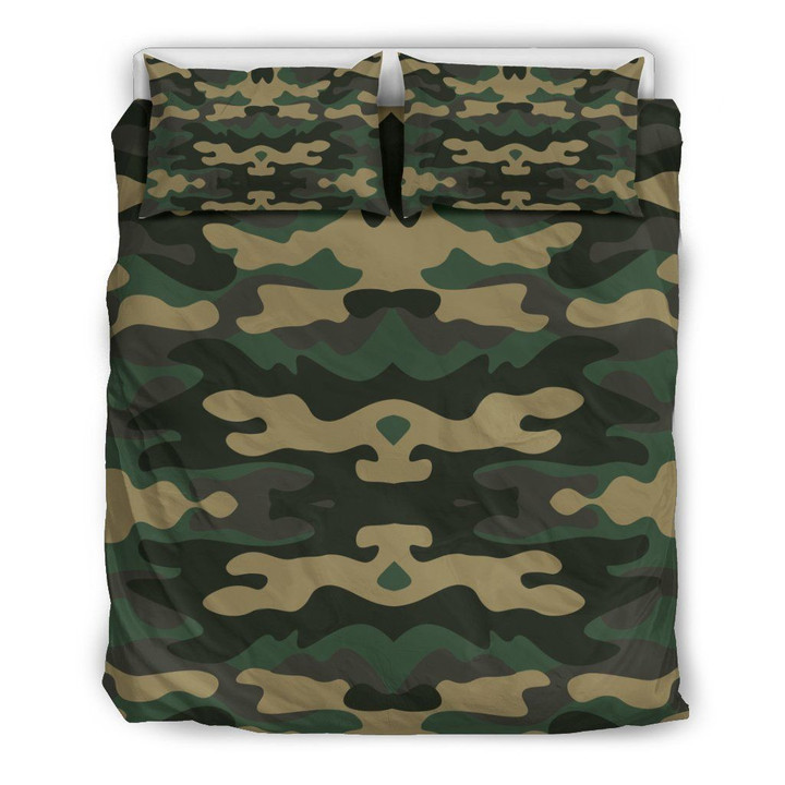 Black And Green Camouflage CL16100054MDB Bedding Sets