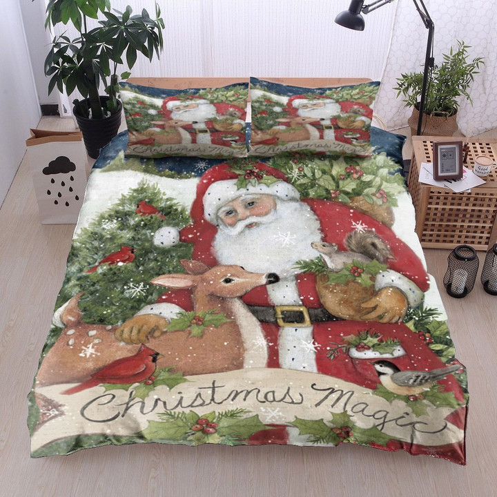 Santa Claus With Animals Christmas Magic HN07110192B Bedding Sets