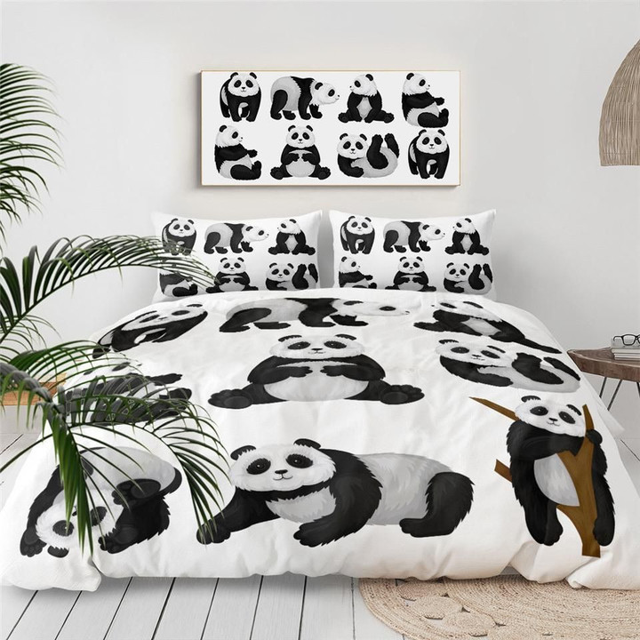 Panda Poses CLM1112347B Bedding Sets
