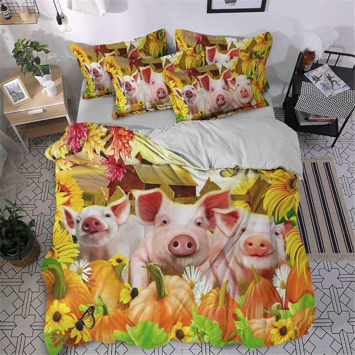 Pig TL160959T Cotton Bed Sheets Spread Comforter Duvet Cover Bedding Sets