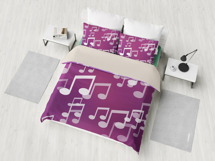 Purple Pink Music Musical Notes CLH1010318B Bedding Sets
