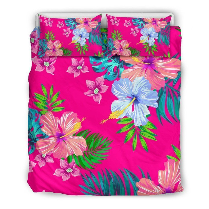 Hot Pink Aloha Hibiscus CL16100403MDB Bedding Sets