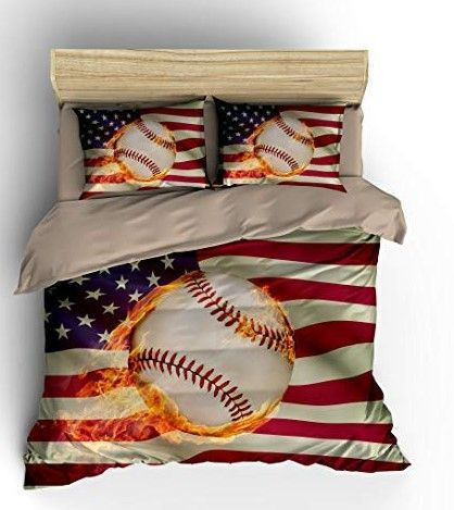 Vintage Baseball Fire American Flag CLT0910141T Bedding Sets