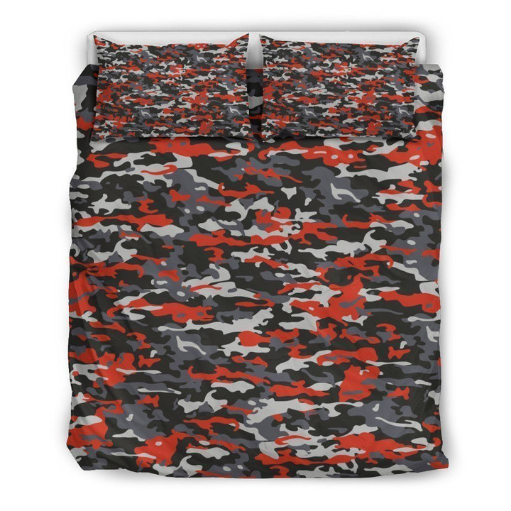 Orange Black And Grey Camouflage CL16100476MDB Bedding Sets