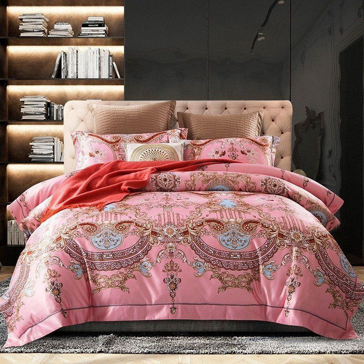 Pink And Gold Royal Bohemian Style Fancy Glam CLA1210370B Bedding Sets