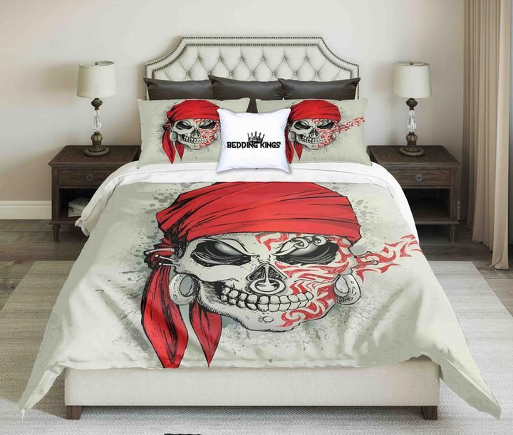 Skull With Red Headscarf CLM1410183B Bedding Sets