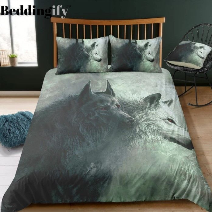 Black And White Wolves CLH1410033B Bedding Sets