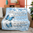 To My Wife I Love You - Blue Butterfly Quilt WQ080322212