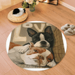 Love French Bulldog Round Carpet W230322180