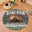  Personal Stalker Dog Round Rug, Round Carpet W24032212