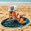 Just A Girl Who Loves Chickens Round Beach Towel WRBT2803126 59 inch Round Beach Blanket