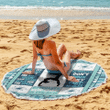 Gymnastic Round Beach Towel WRBT2803526 59 inch Round Beach Blanket