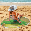 Softball Round Beach Towel WRBT2803620 59 inch Round Beach Blanket