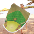 Softball Round Beach Towel WRBT2803620 59 inch Round Beach Blanket