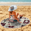 White Boxer Round Beach Towel WRBT290372