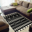 Black Pattern Design African American Area Rug Home Decor