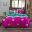 Pink Green Bohemian Bedding Set IYO