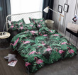 Flamingo Cotton Bed Sheets Spread Comforter Duvet Cover Bedding Set IYR