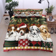 Christmas Puppy Jack Russell Beagle Dalmatian Golden Bedding Set IYK