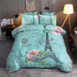 I Love Paris Flowers Butterflies And Eiffel Tower HN0701199B Bedding Sets