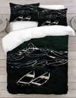 White Boats With Black Sea In Night Scene 3d CLY0301262B Bedding Sets