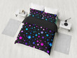 Pink Purple Stars Black CLH1010307B Bedding Sets