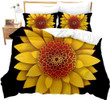 Sunflower With Black Background CLG1601135B Bedding Sets