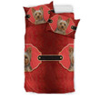 Cute Yorkshire Terrier (Yorkie) Print On Red Bedding Set